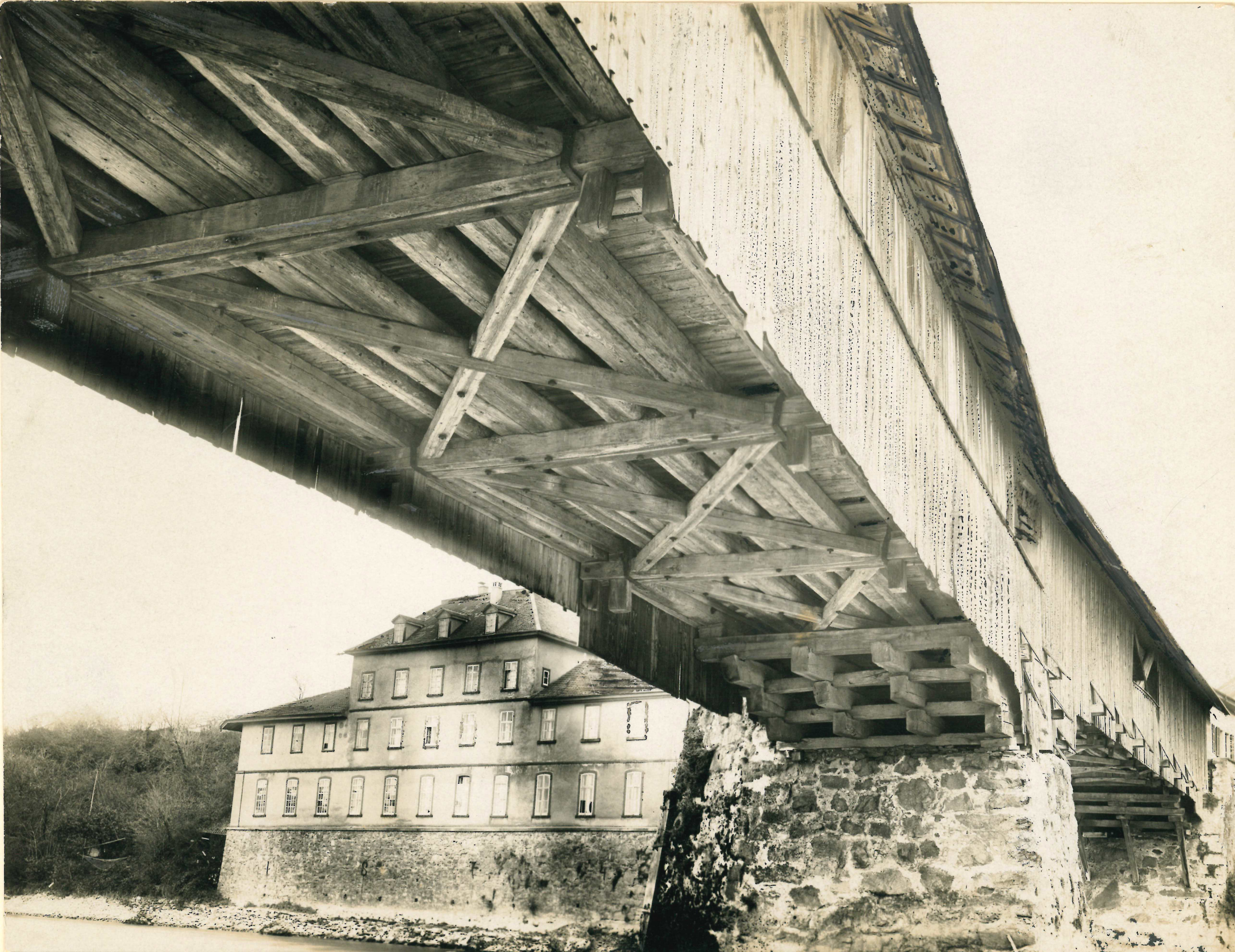 Die Holzbrücke Bad Säckingen damals 